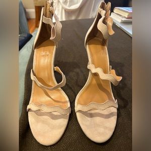 BRAND NEW never worn J Crew nude/beige suede sandals